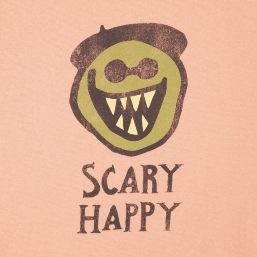 Life Is Good Scary Happy Crusher Tee NEW - Picture 2 of 3